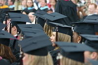 Aryn in the Crowd of Graduates